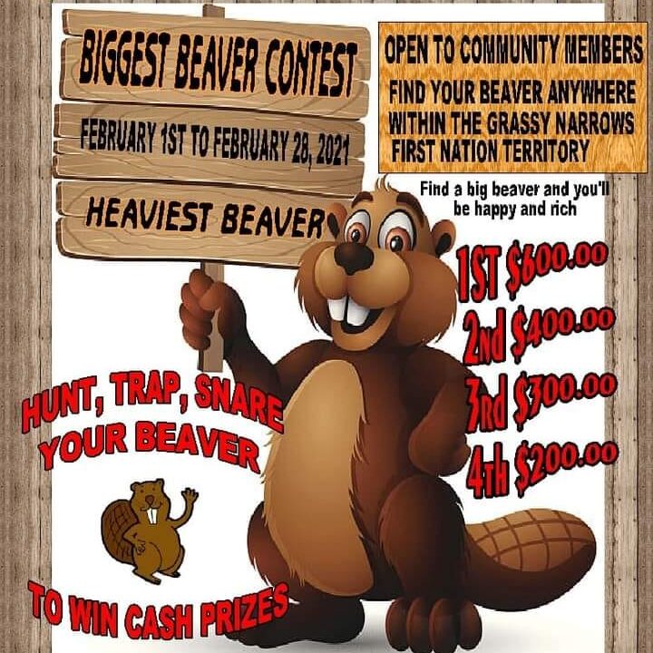 Poster from an event in Grassy Narrows